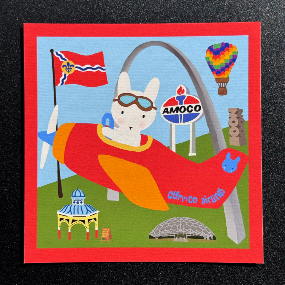 Meet Clem the Bun in Saint Louis Print