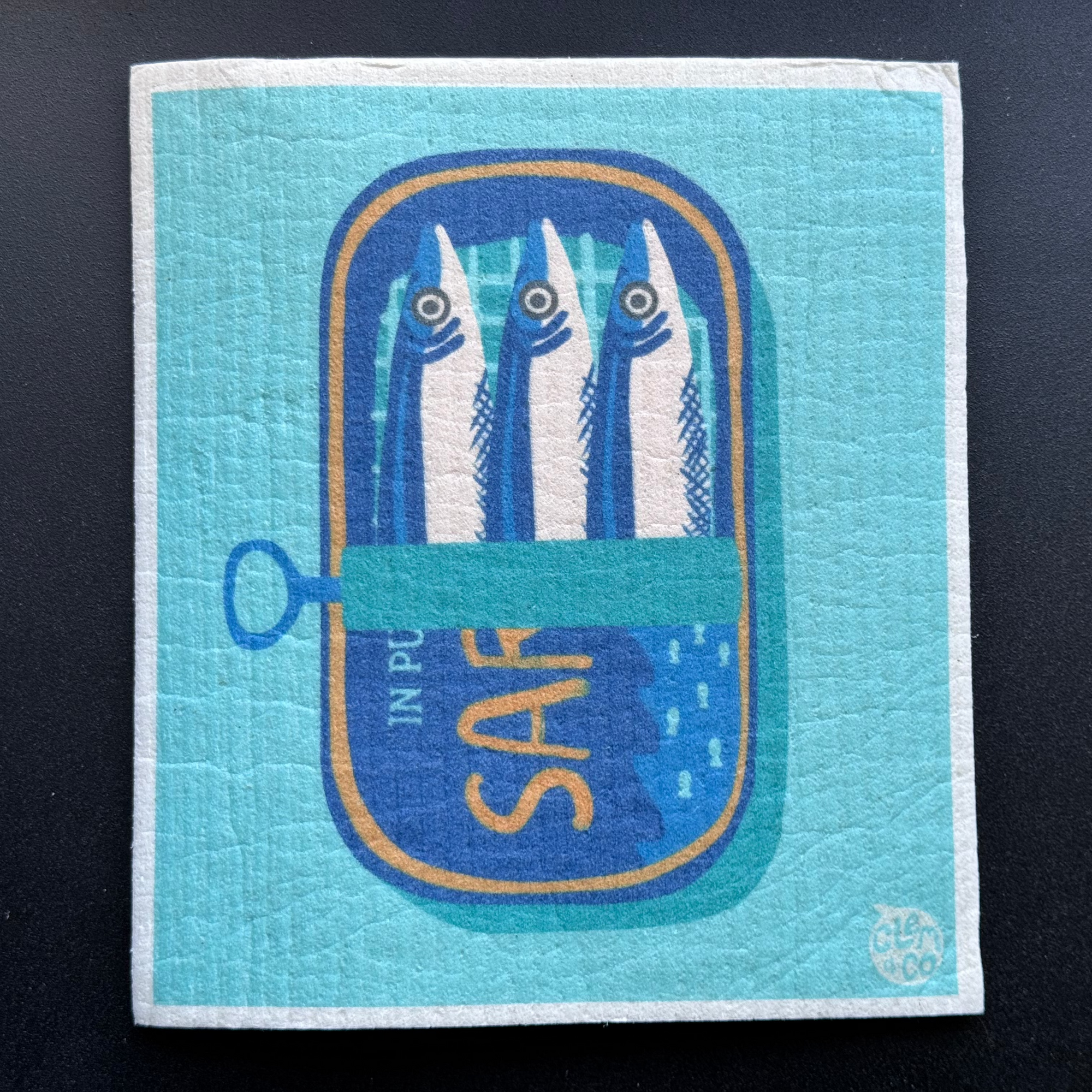 Sardine Tin Swedish Dish Cloth