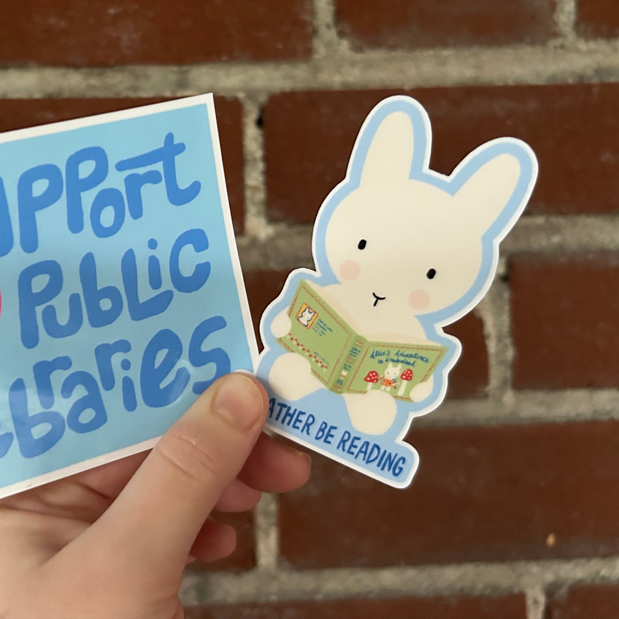 I'd Rather Be Reading Clem the Bun Sticker