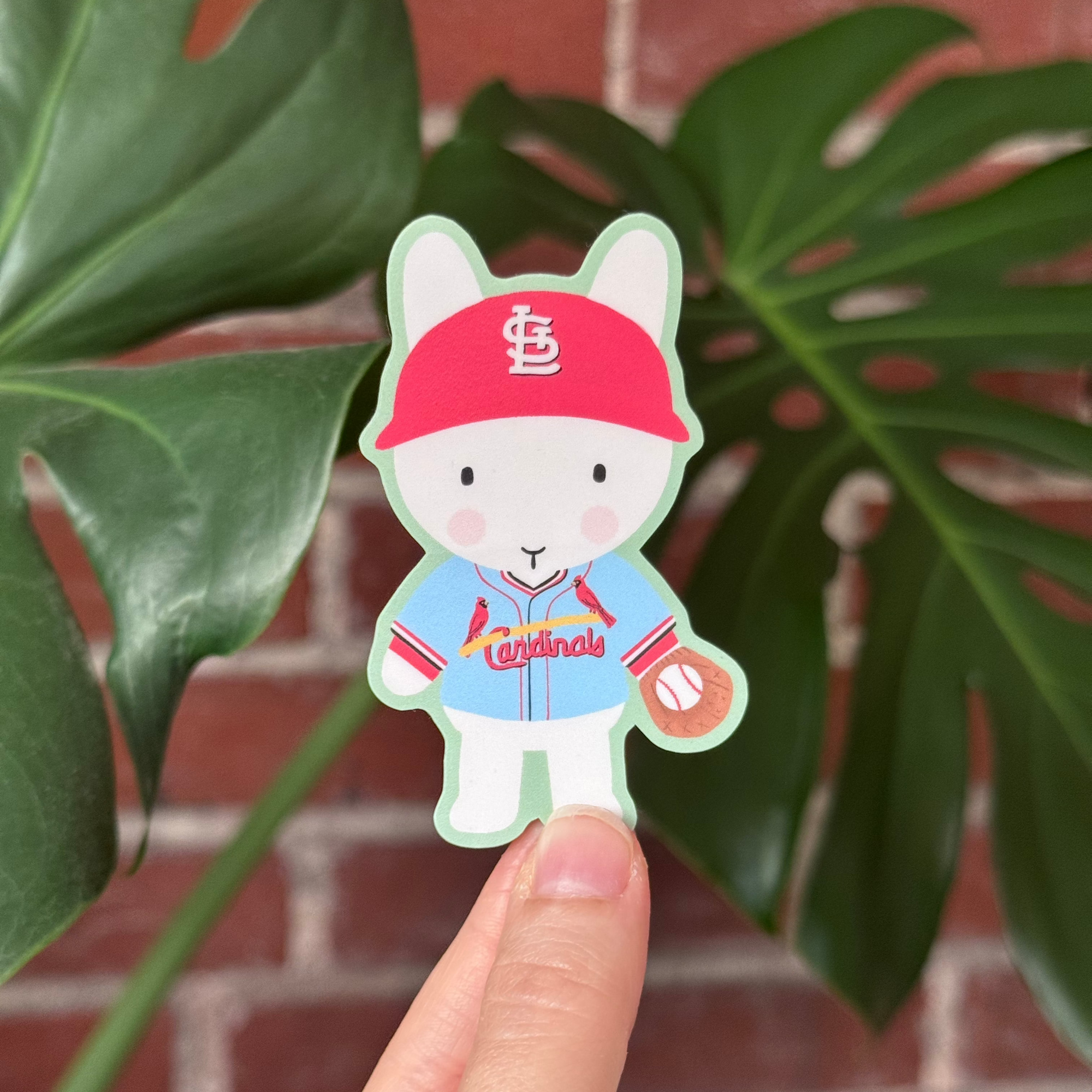 Saint Louis Cardinals Baseball Clem the Bun Sticker
