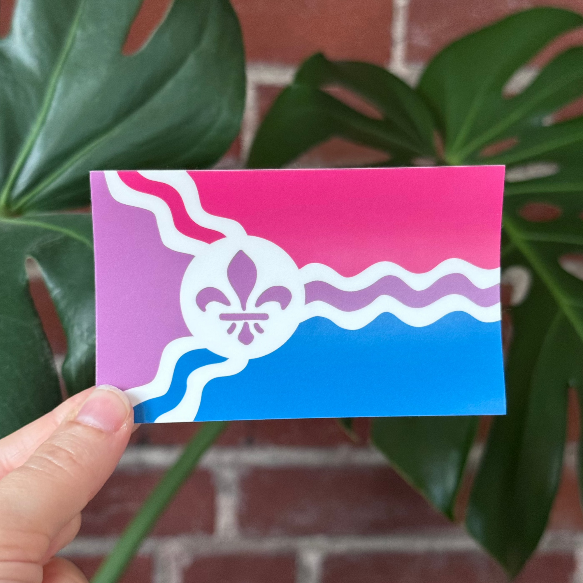Saint Louis Bisexual Pride Flag Sticker