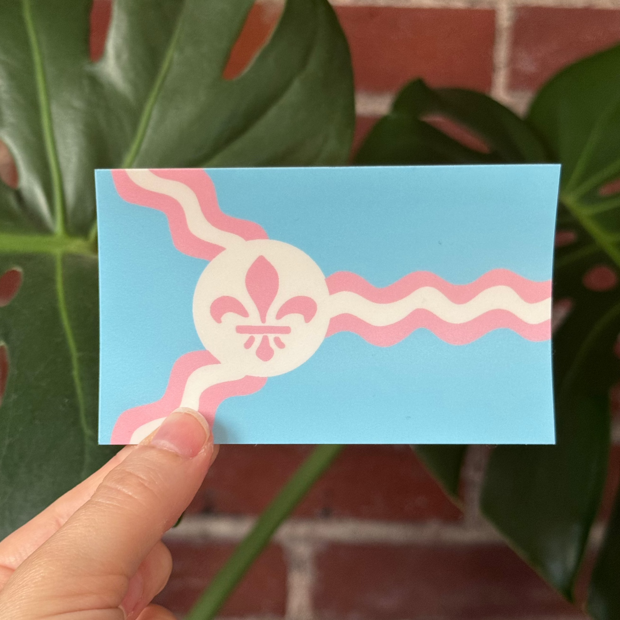 Saint Louis Trans Pride Flag Sticker