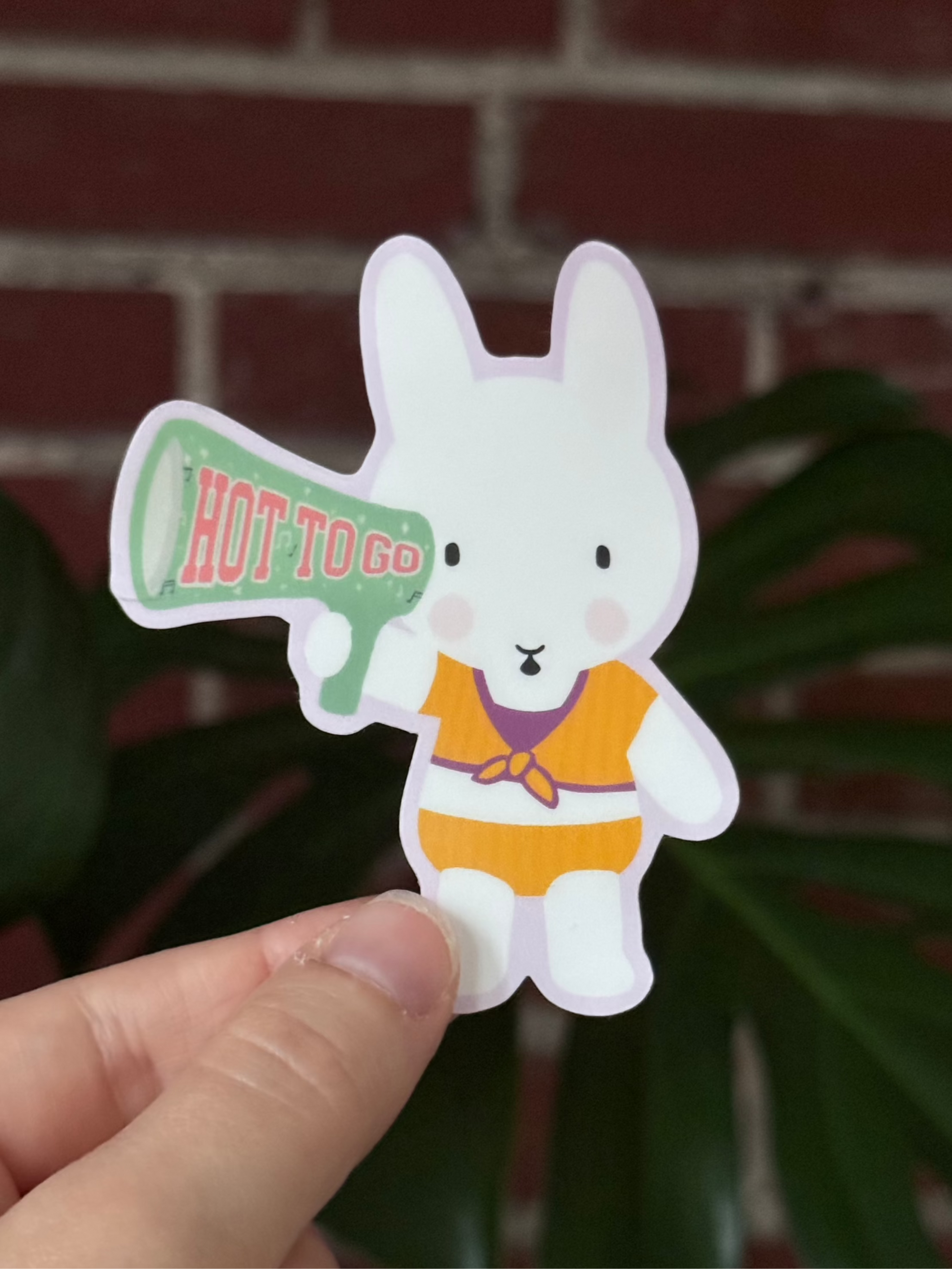 Clem the Bun is HOT TO GO! Sticker