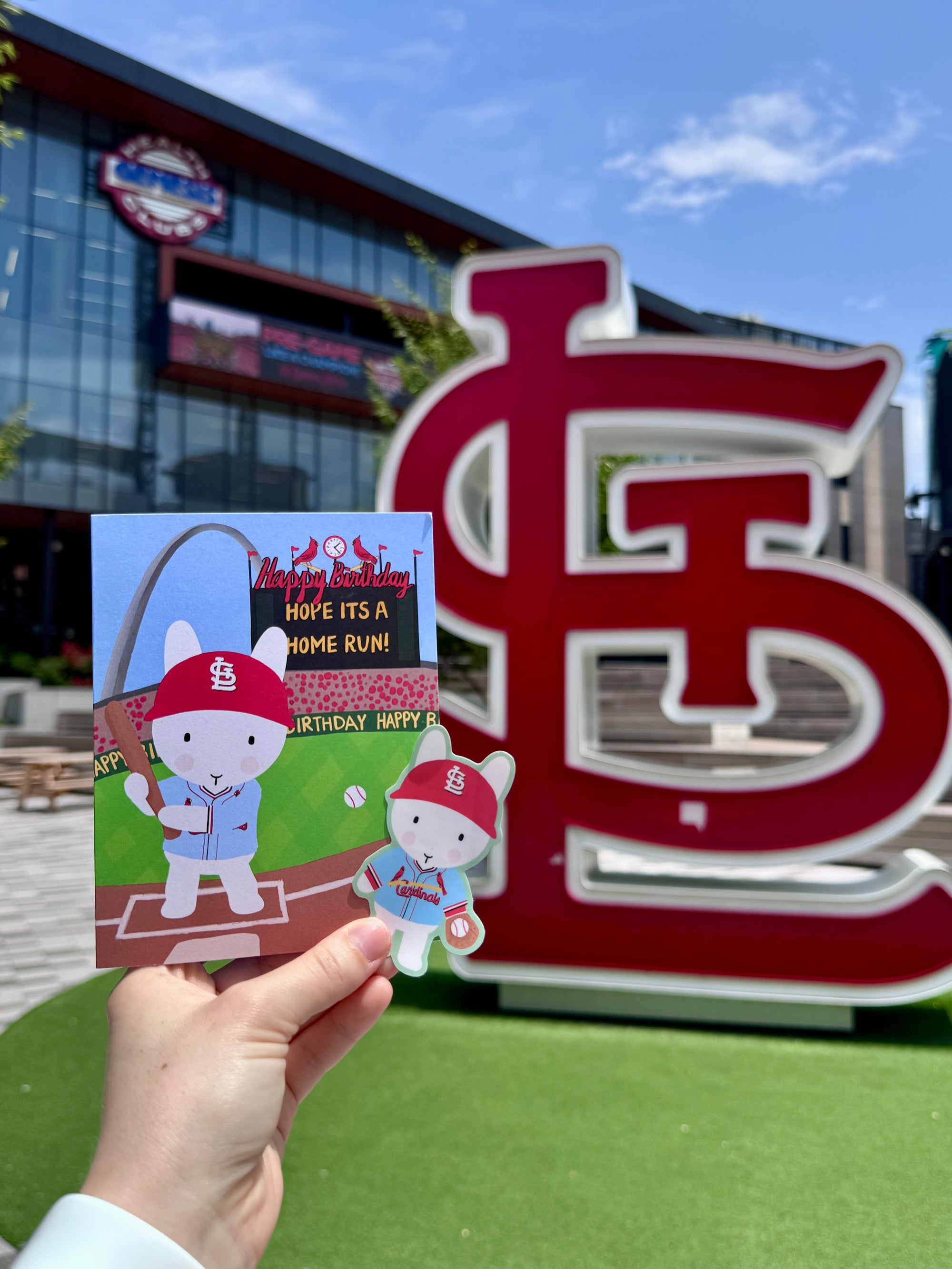 Saint Louis Cardinals Baseball Clem the Bun Sticker