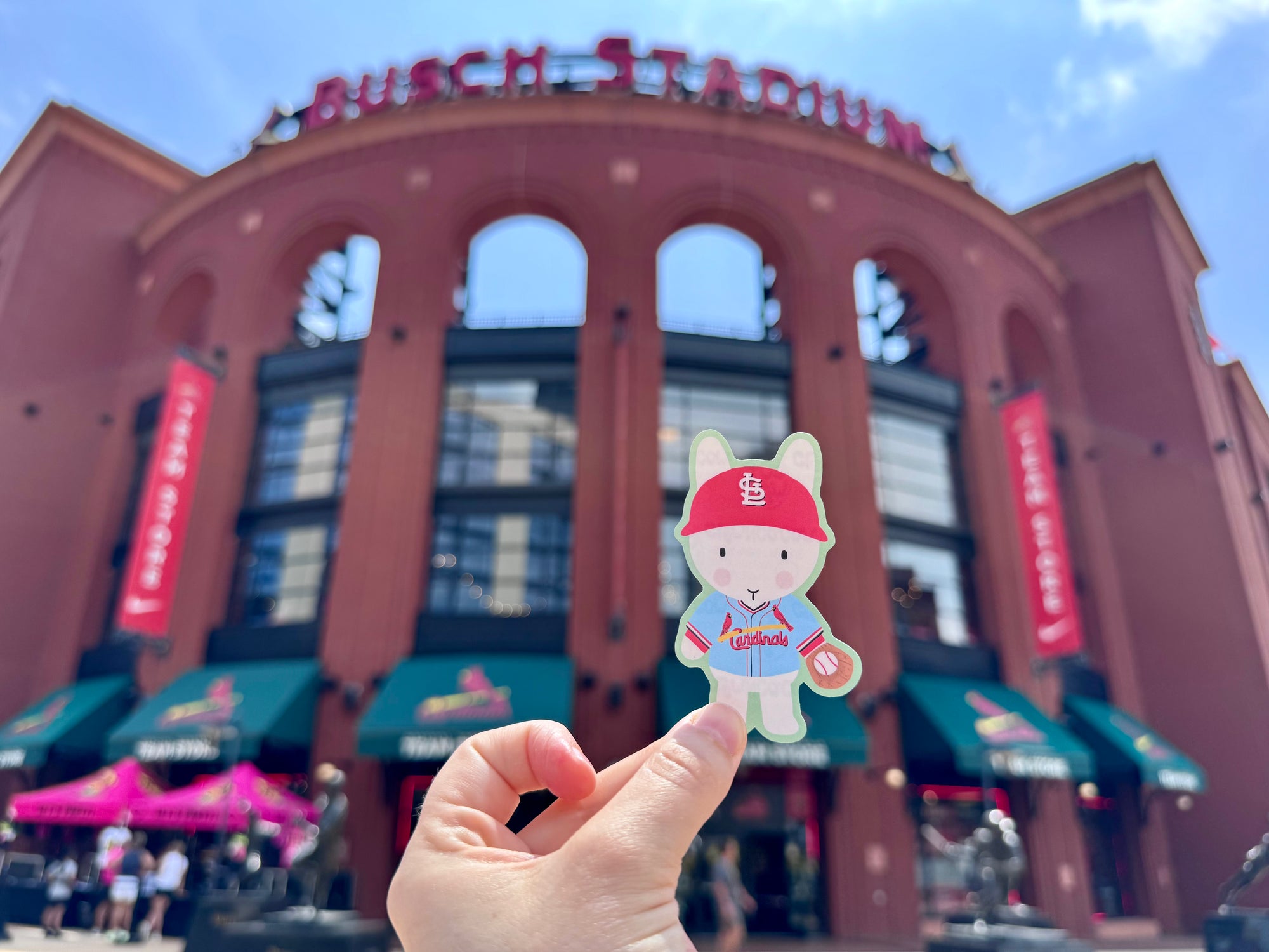 Saint Louis Cardinals Baseball Clem the Bun Sticker