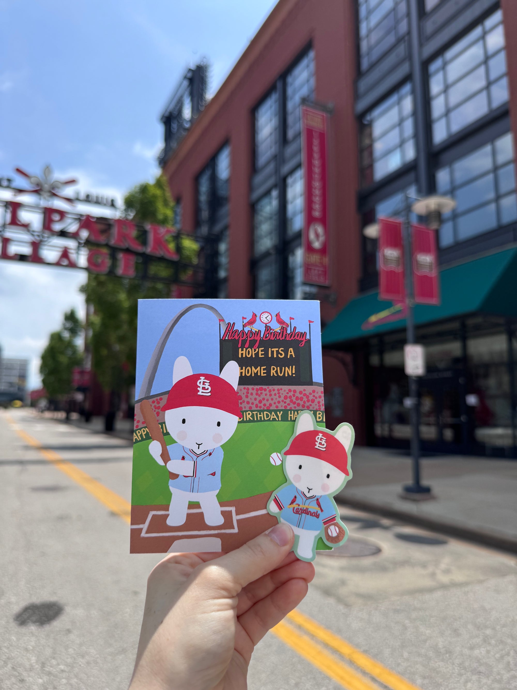 Saint Louis Cardinals Baseball Clem the Bun Sticker