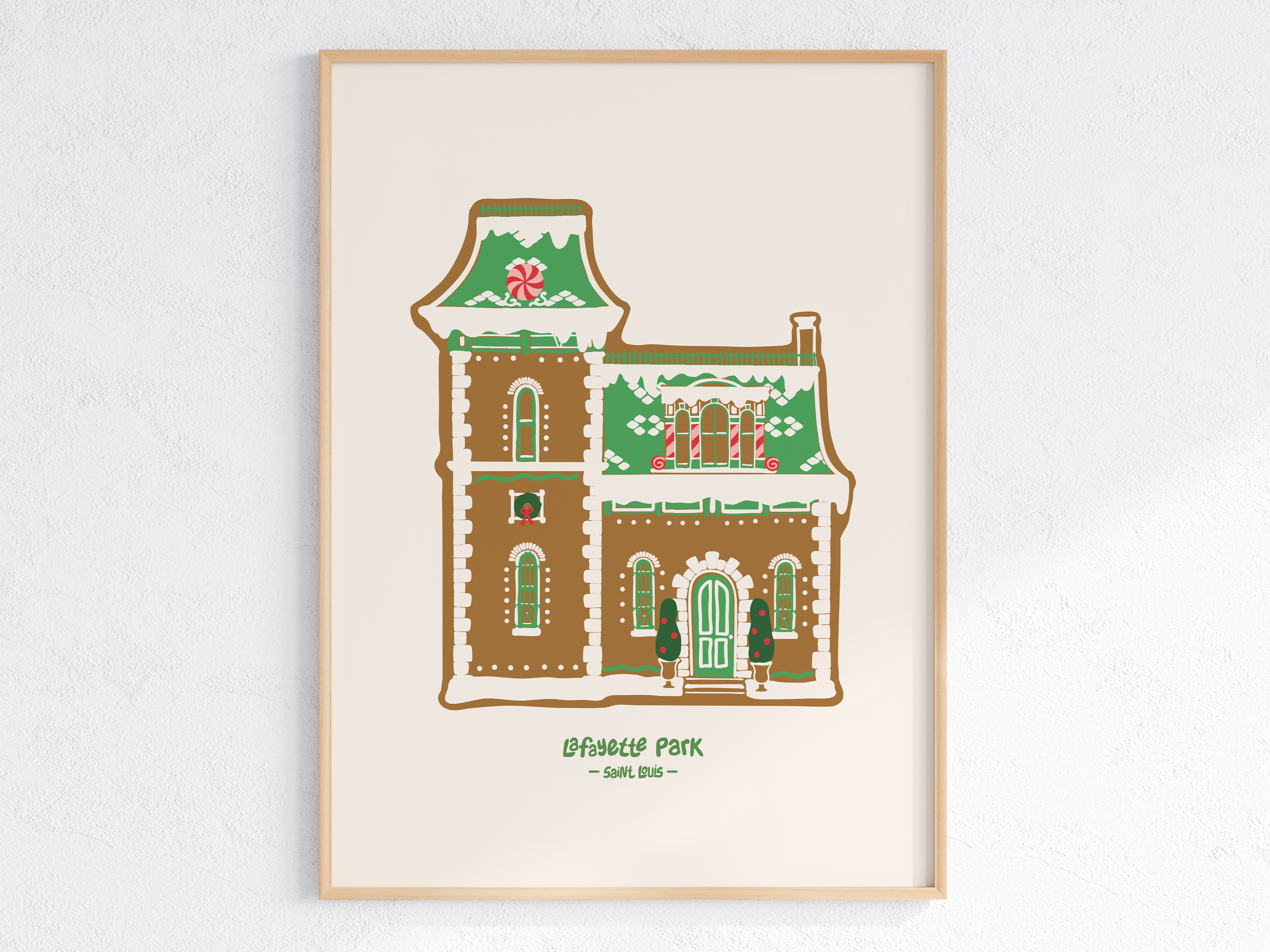 Lafayette Park Gingerbread House Print