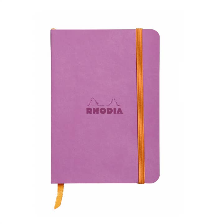 Lilac Rhodia Journal with Orange Strap