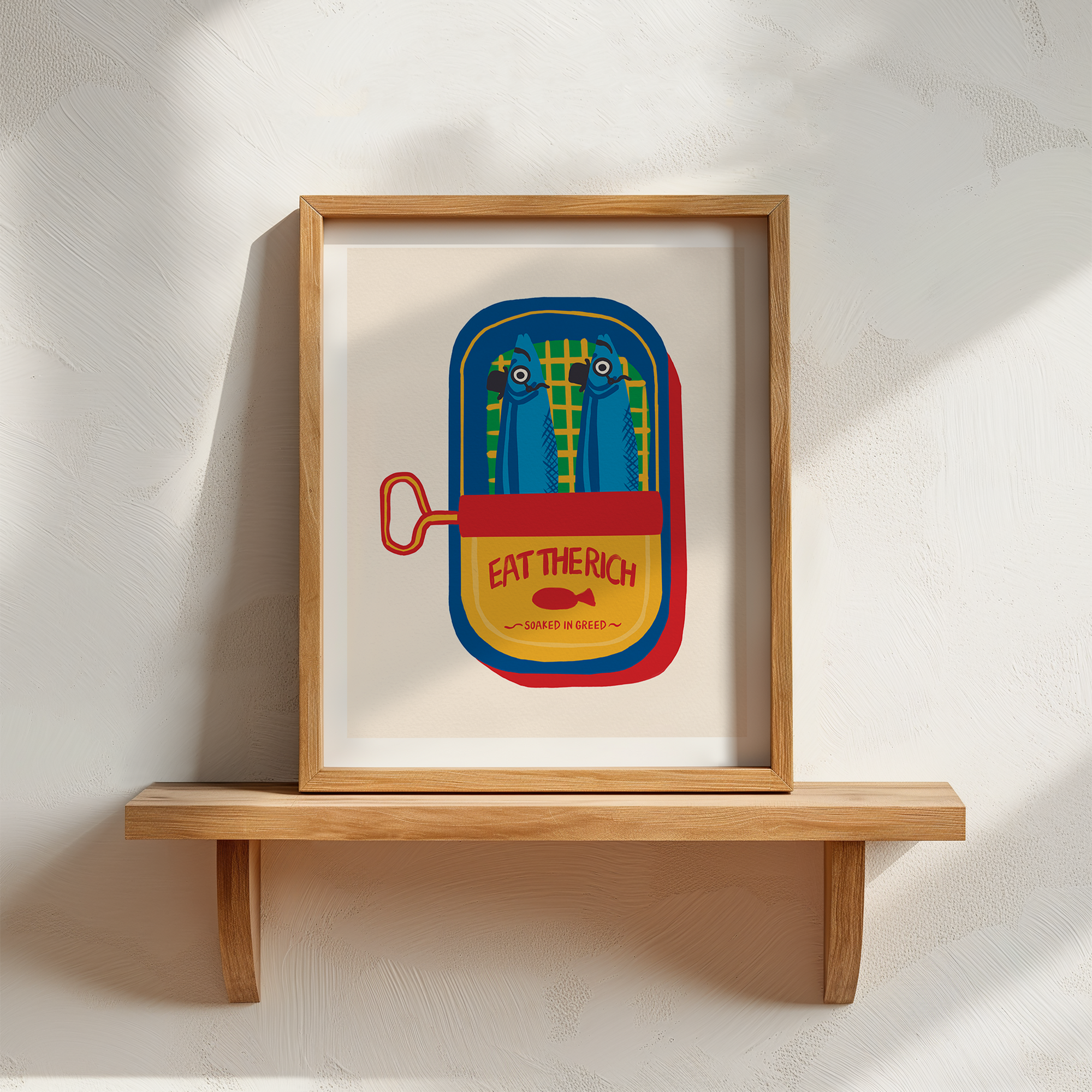 Eat the Rich Sardine Tin Print
