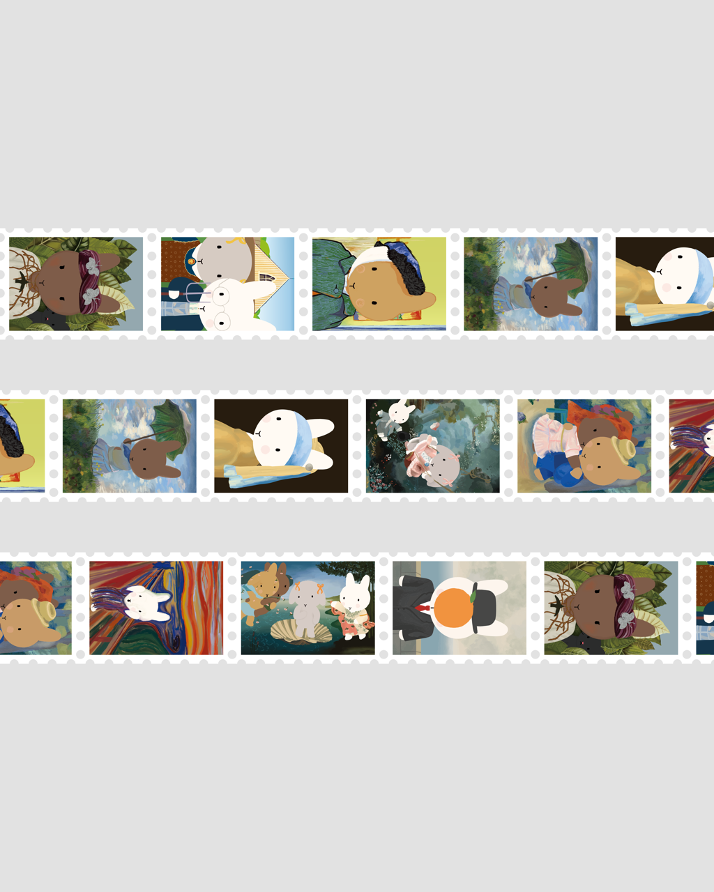 Masterpieces by Claude Bunet Stamp Washi Tape