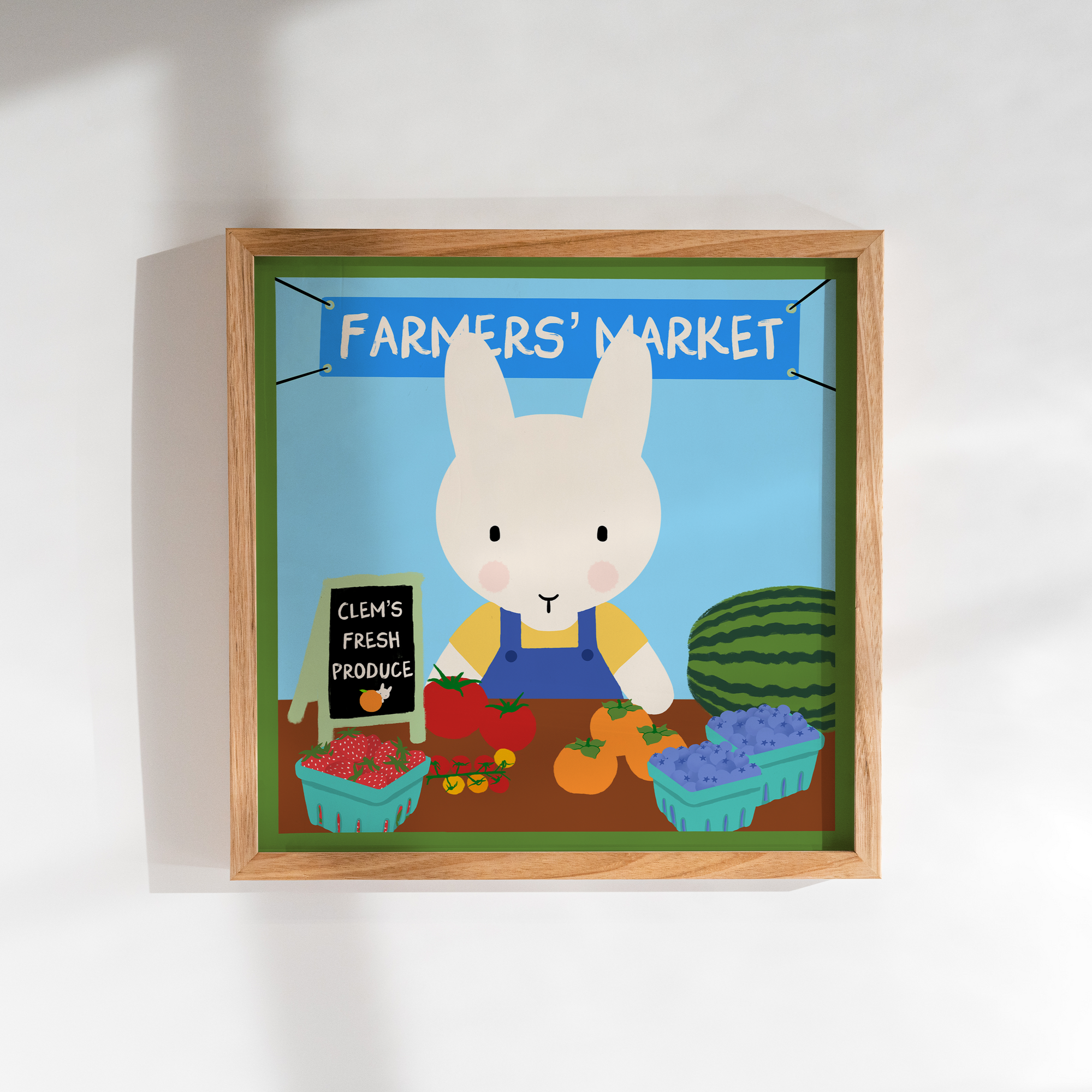 Clem the Bun Farmers’ Market Print