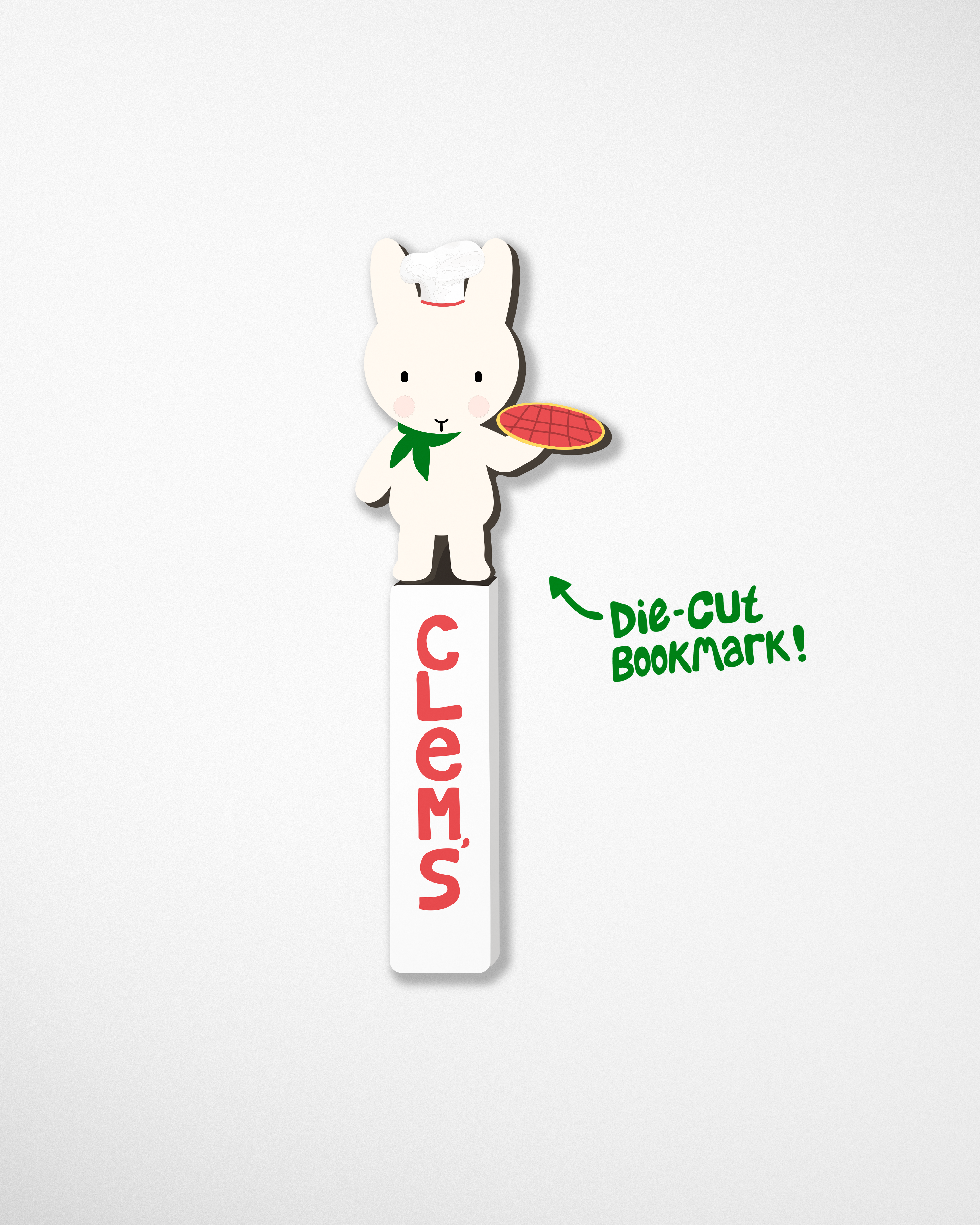 Clem’s Pizzeria Bookmark, Die-Cut