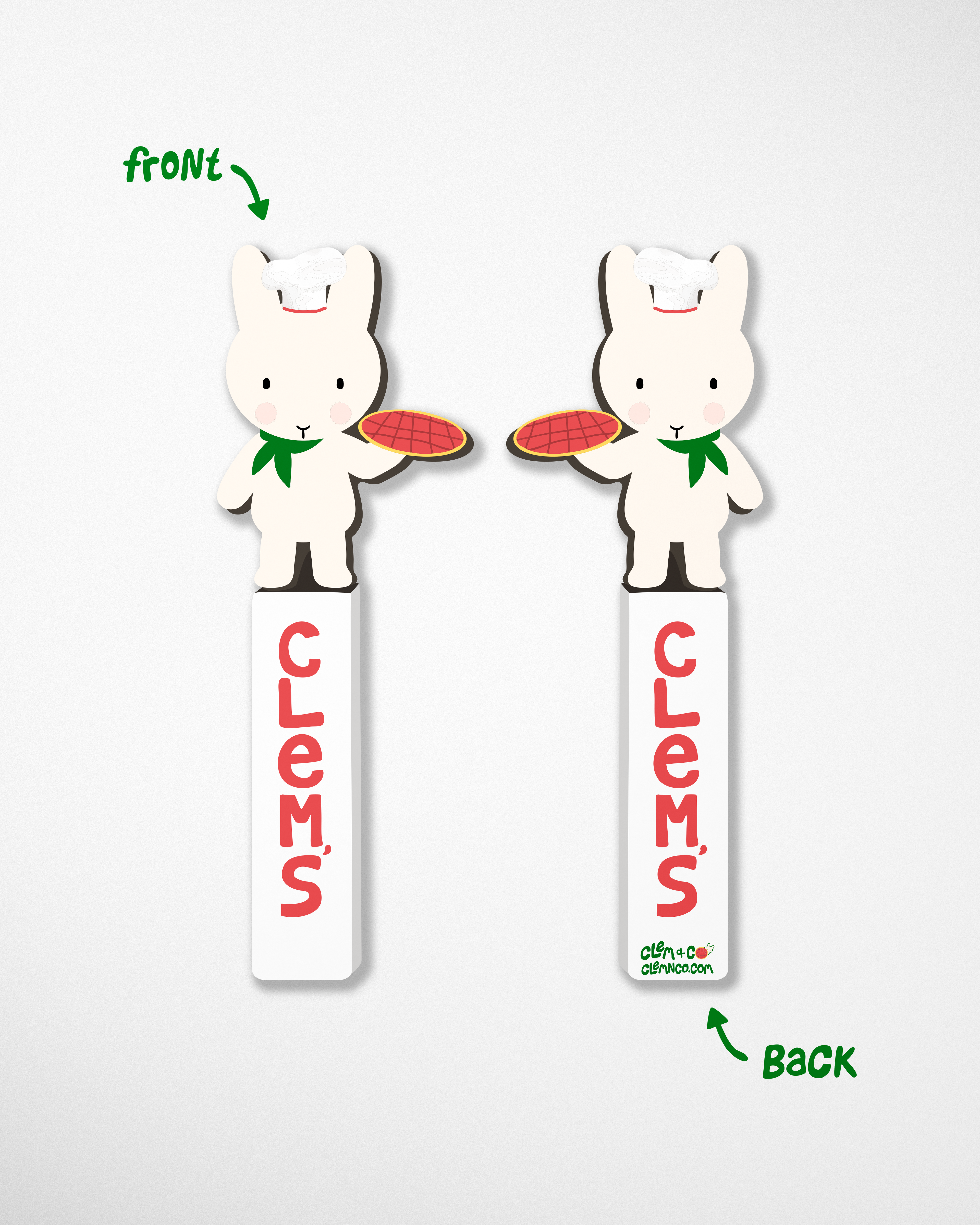 Clem’s Pizzeria Bookmark, Die-Cut