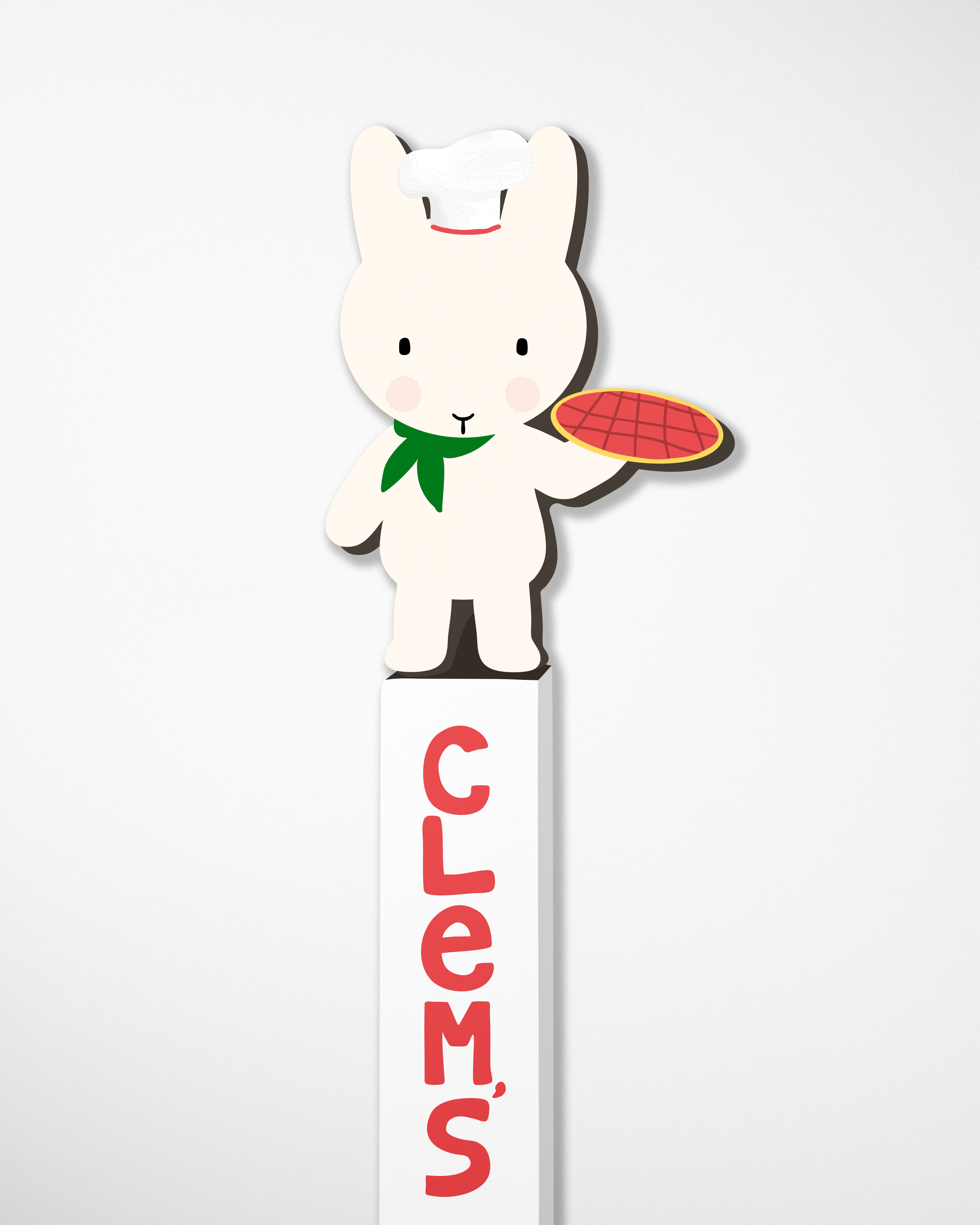 Clem’s Pizzeria Bookmark, Die-Cut