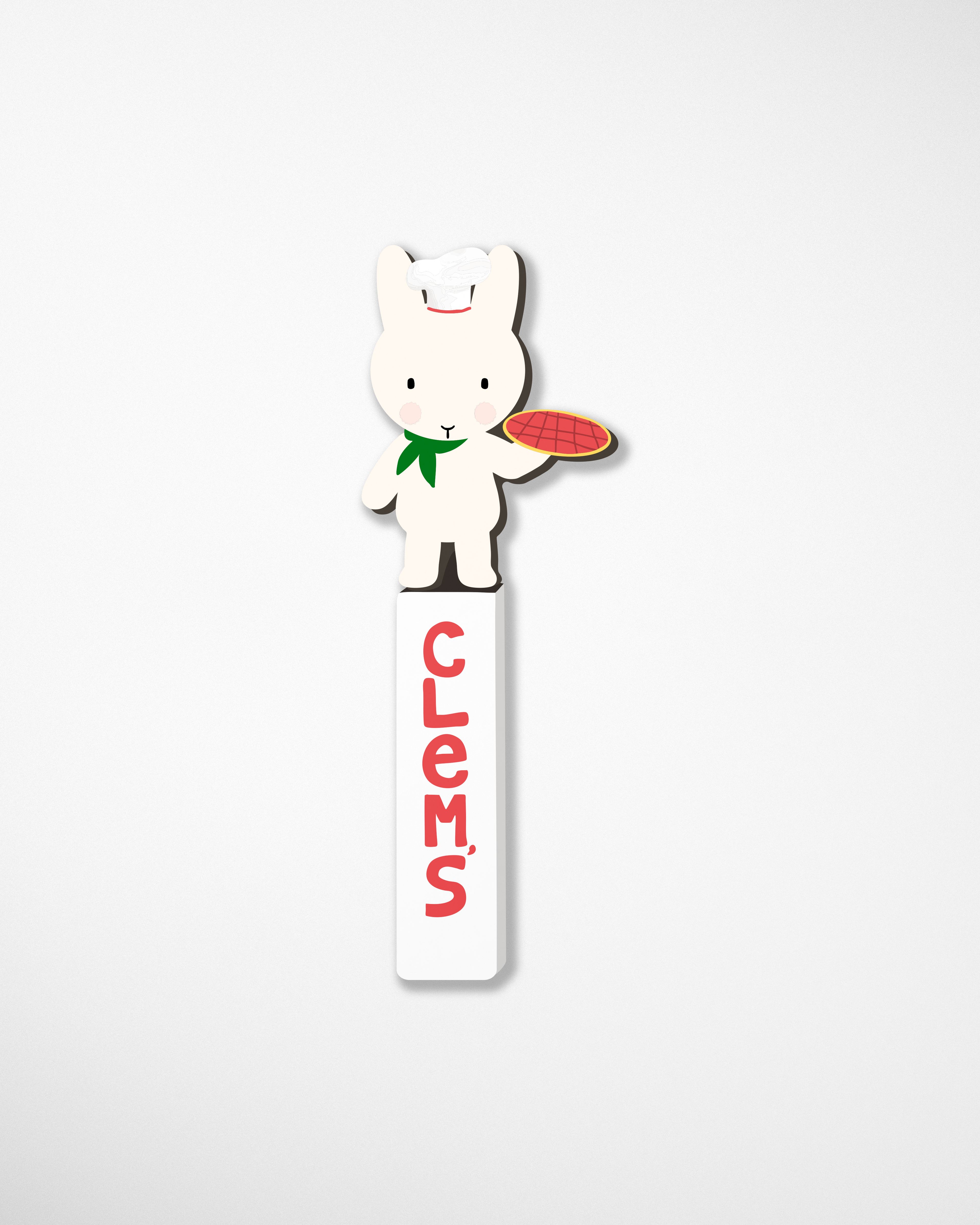 Clem’s Pizzeria Bookmark, Die-Cut
