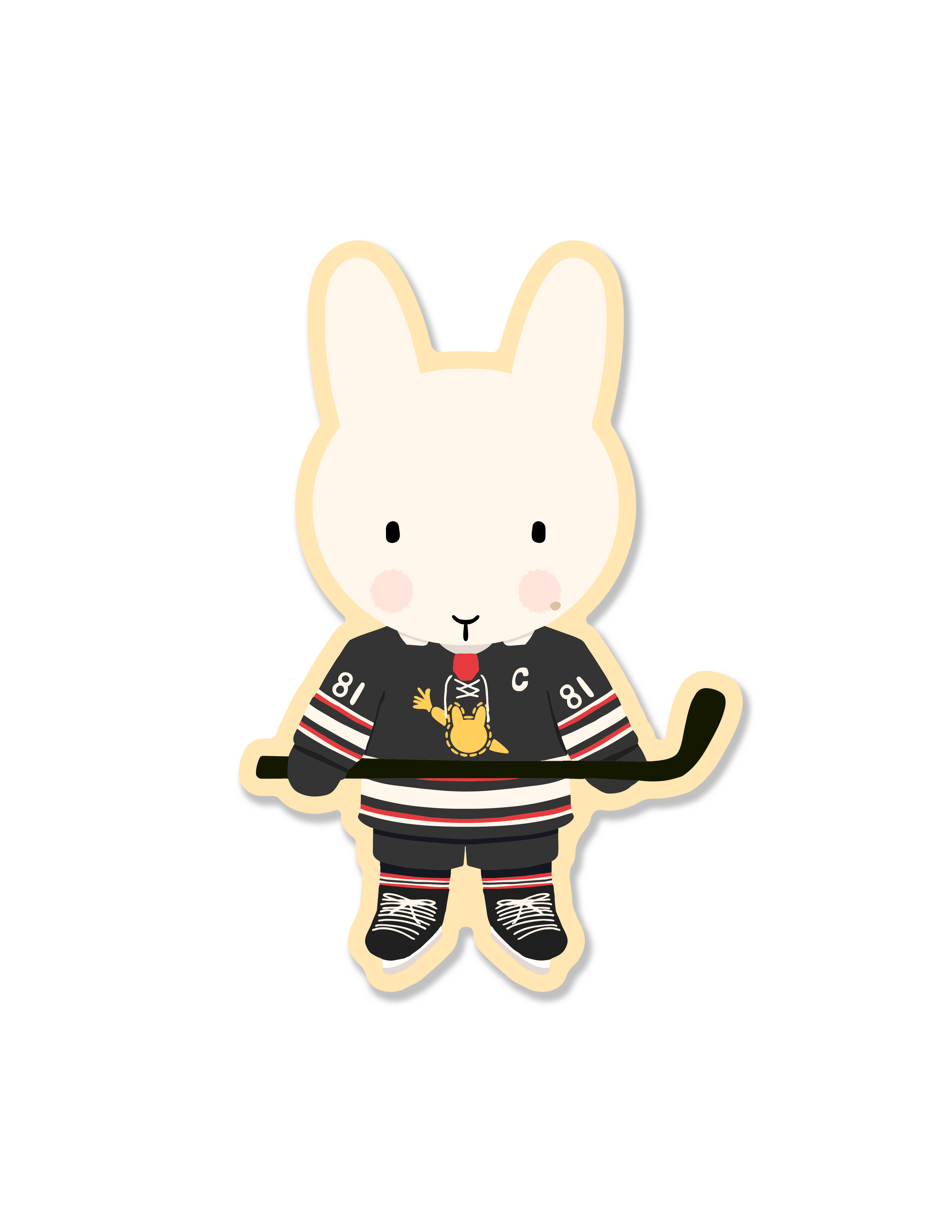 Heated Rivalry Hockey Clem the Bun Stickers