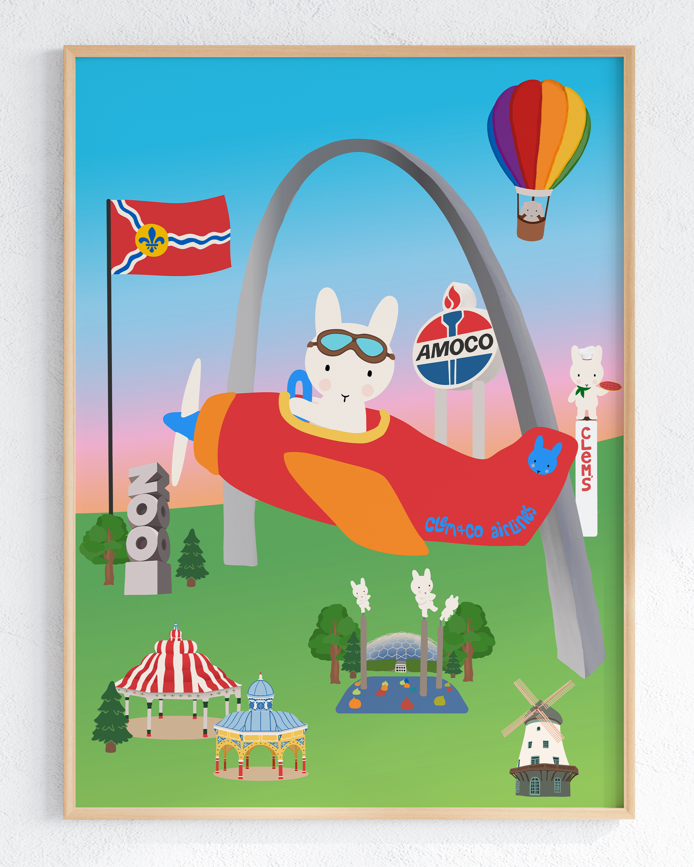 Meet Clem the Bun in Saint Louis Print