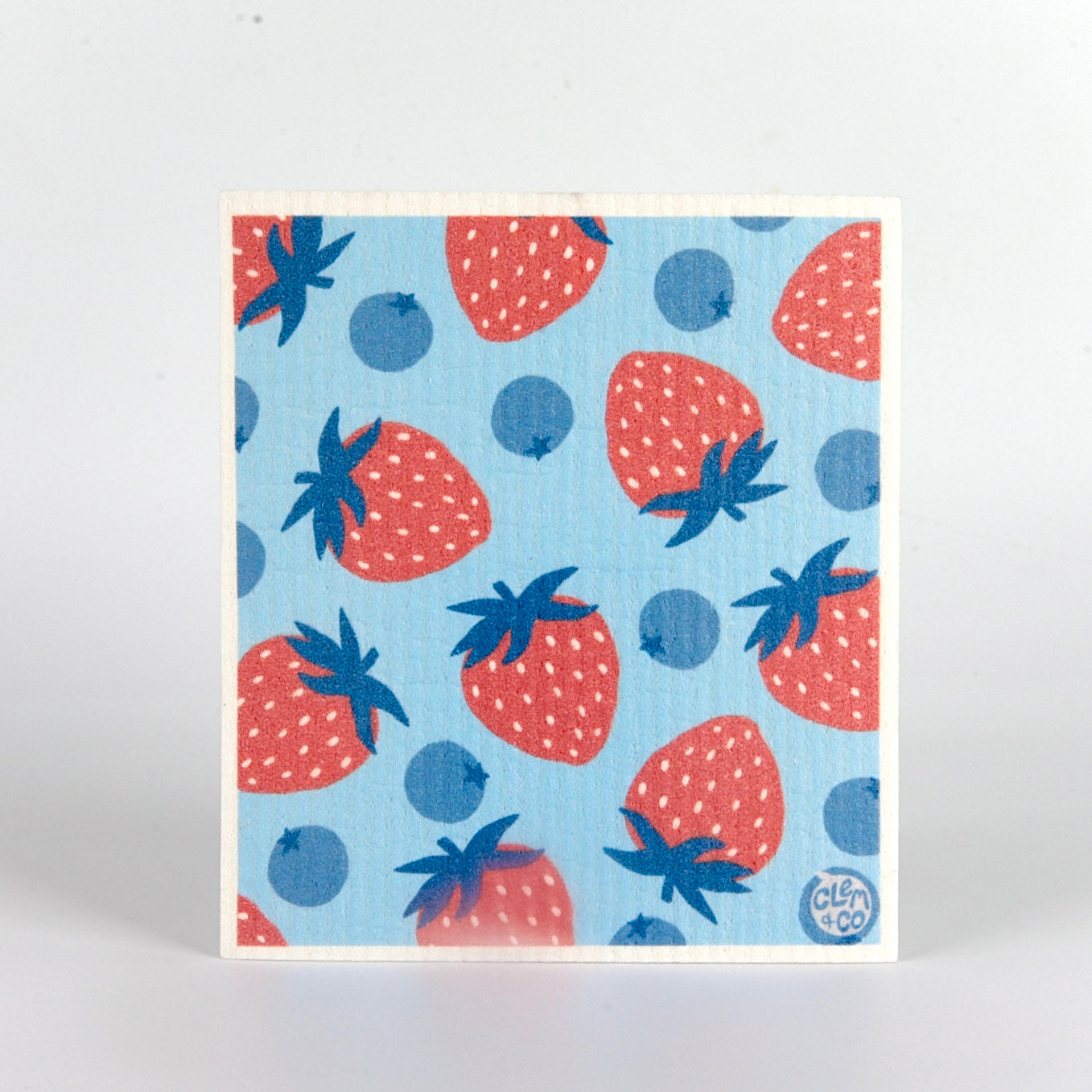 Strawberries & Blueberries Swedish Dish Cloth
