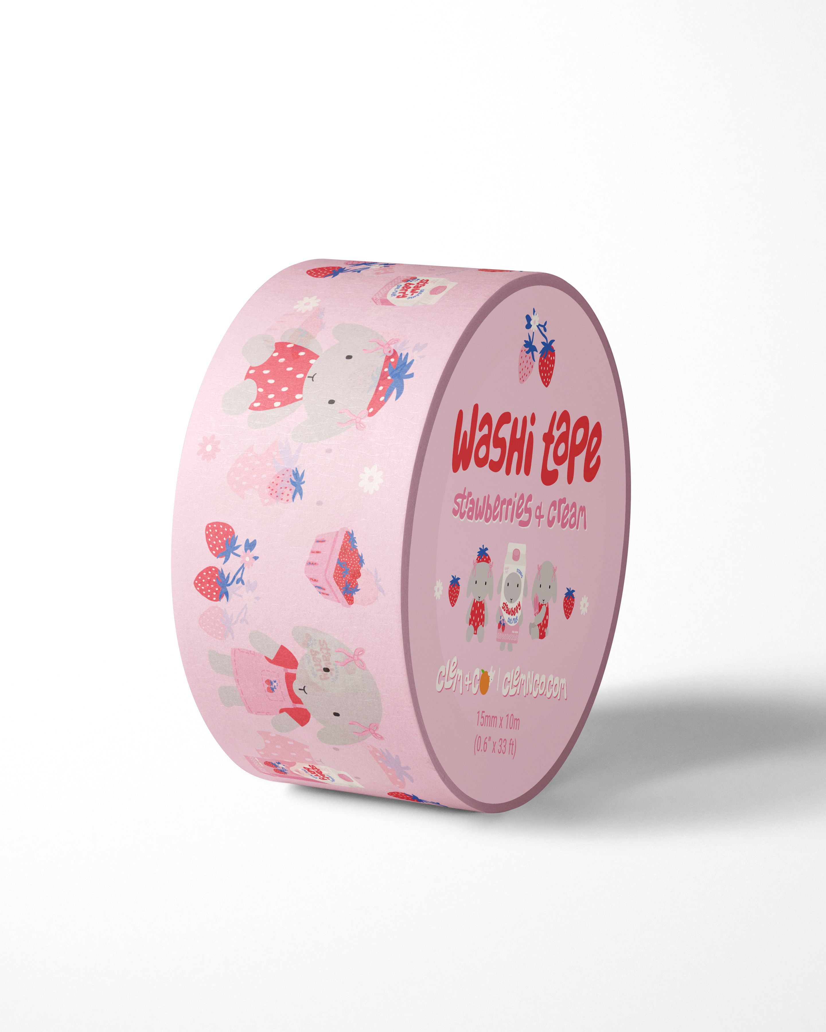 Strawberries & Cream Winnie the Bun Washi Tape