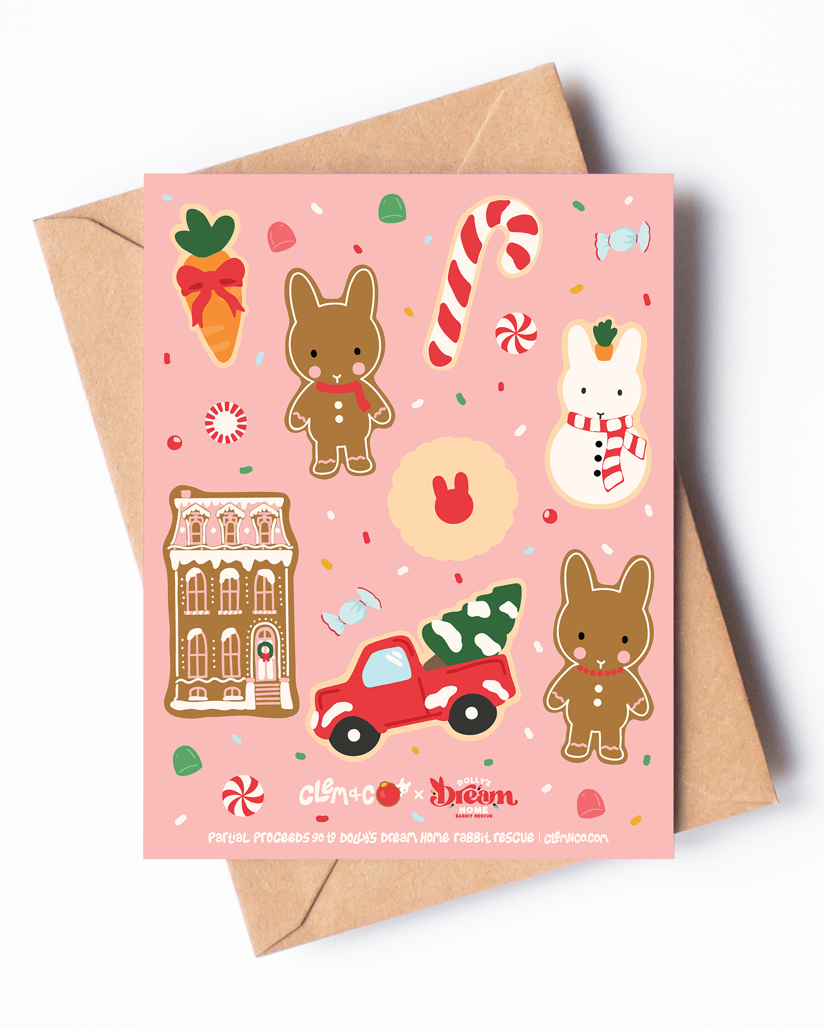 Sweet Christmas Wishes Card - Gingerbread Cookies