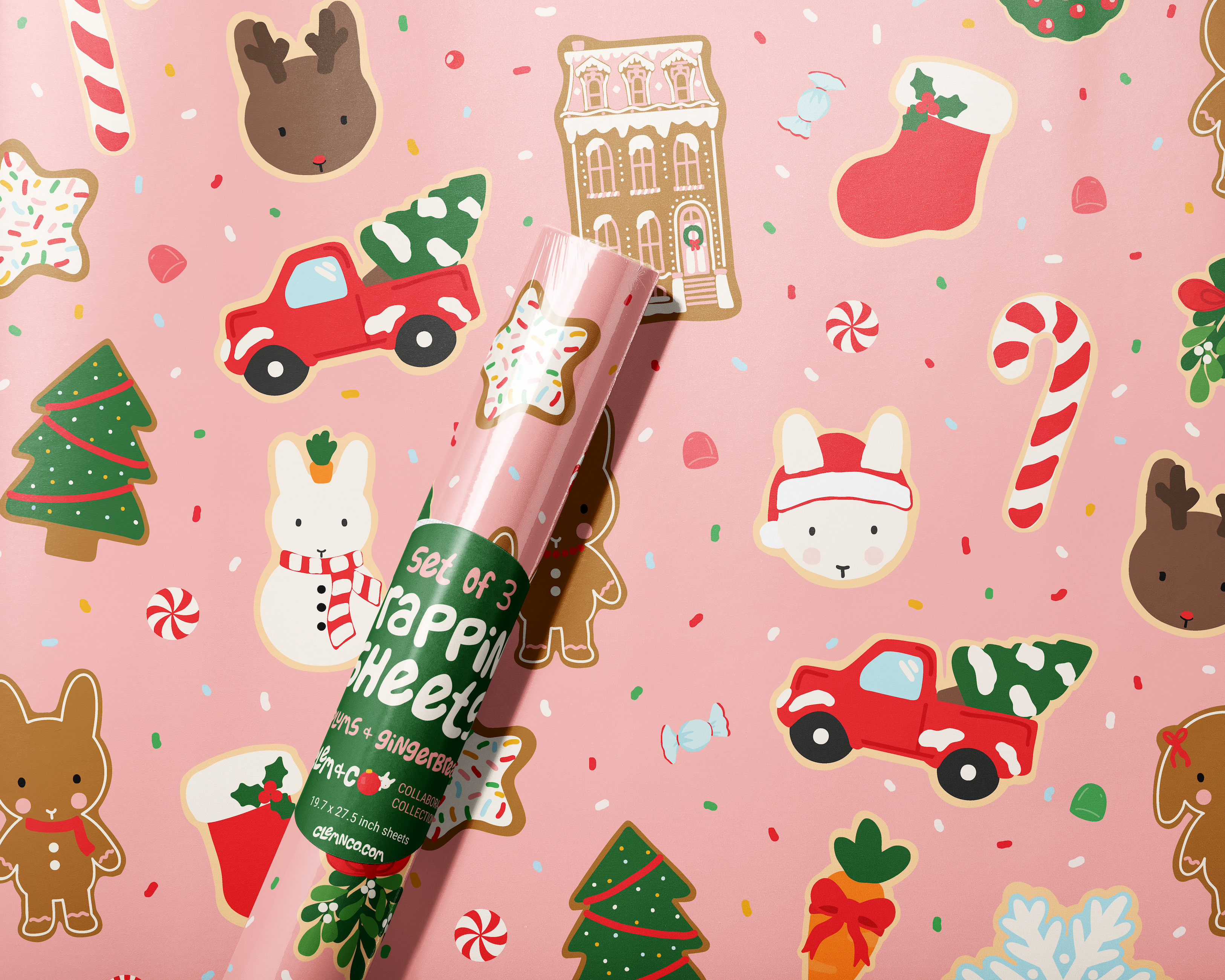 Holiday Gift Wrap: Sugarplums and Gingerbread Buns