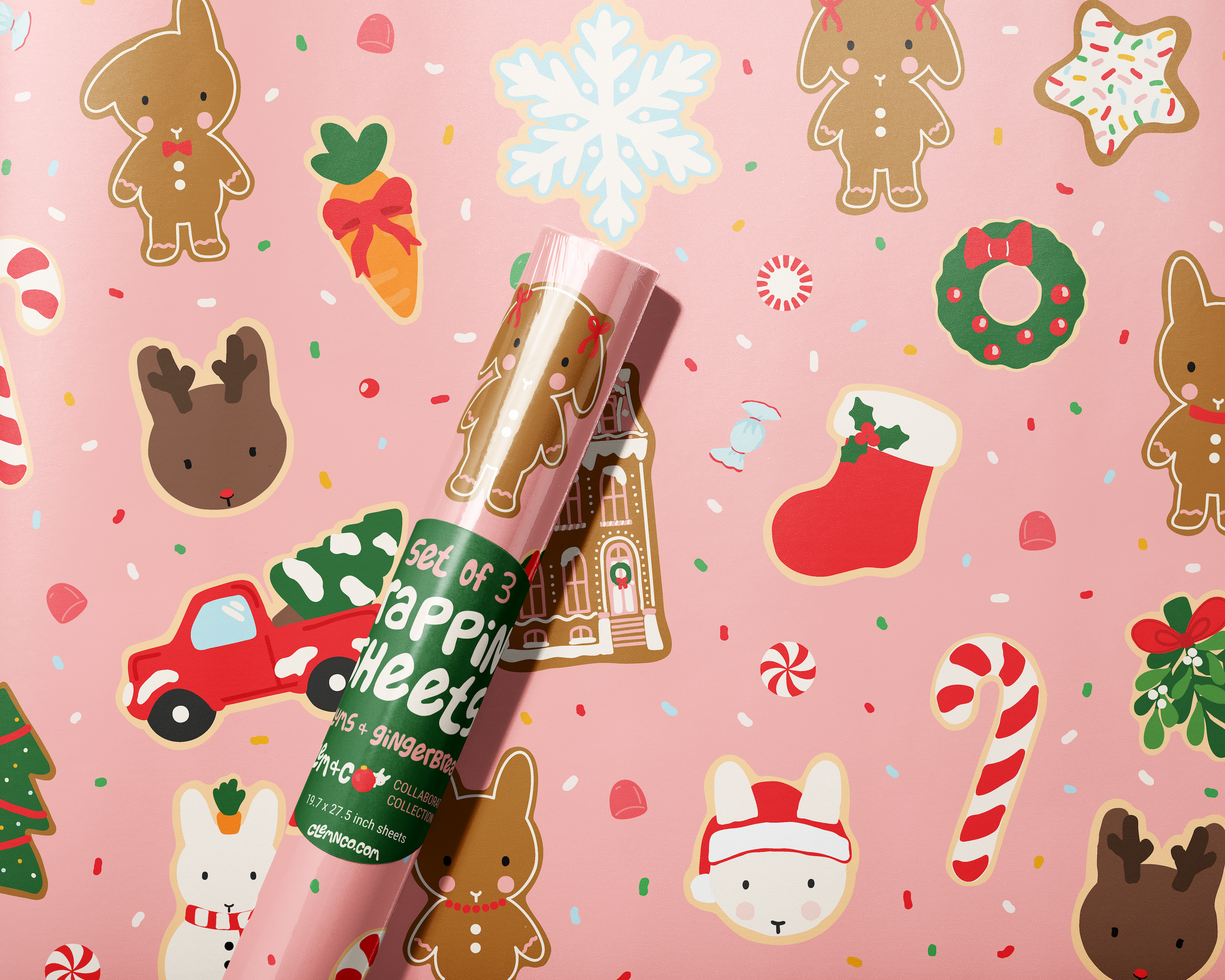 Holiday Gift Wrap: Sugarplums and Gingerbread Buns