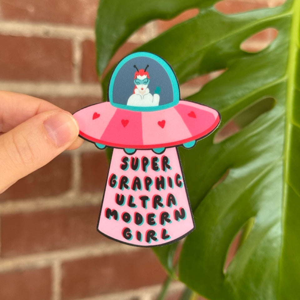 Super Graphic Ultra Modern Girl Sticker