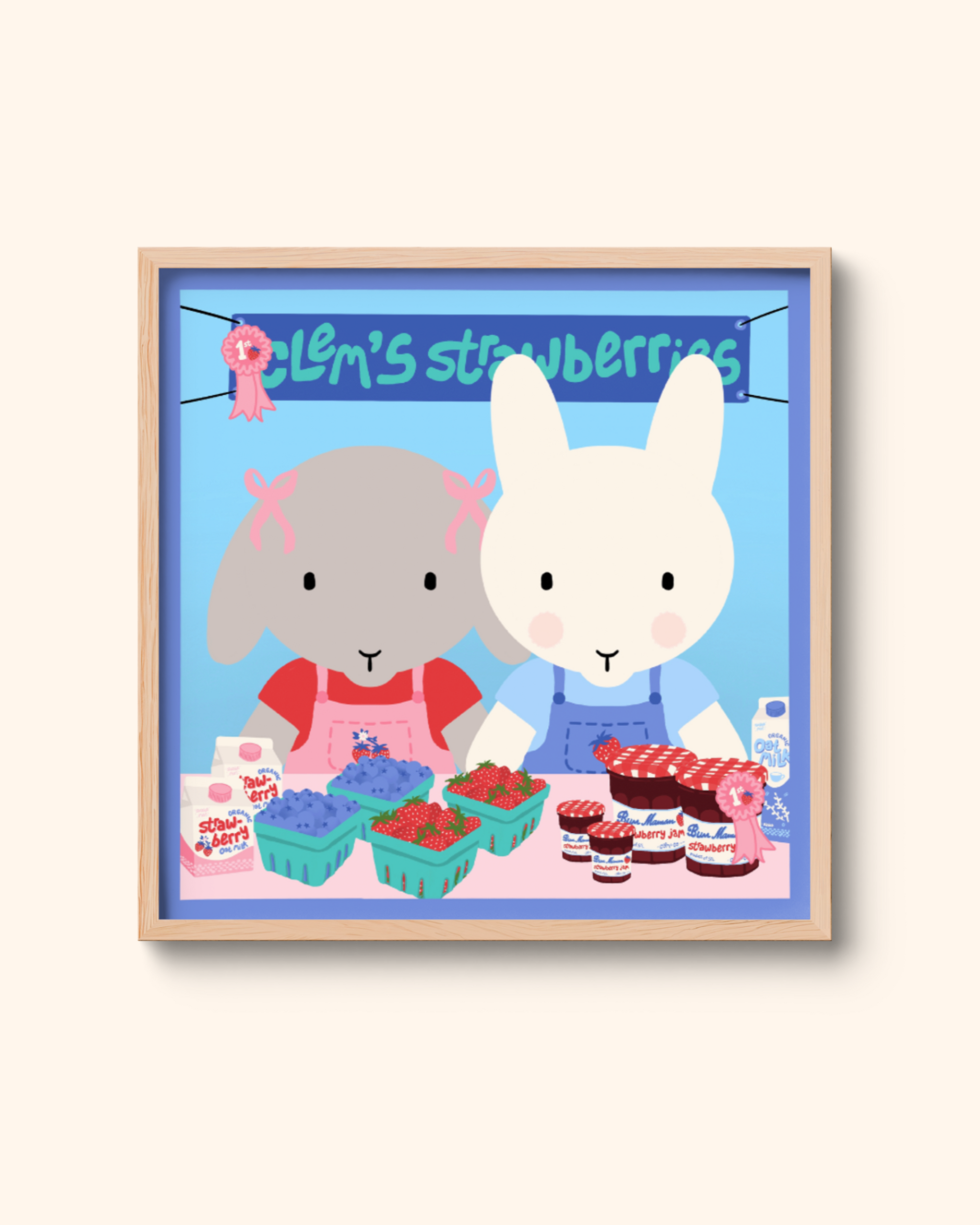 Berries & Cream Buns Print