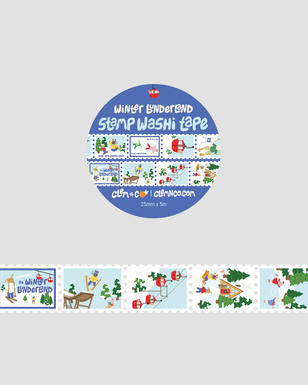 Winter Bunderland Stamp Washi Tape