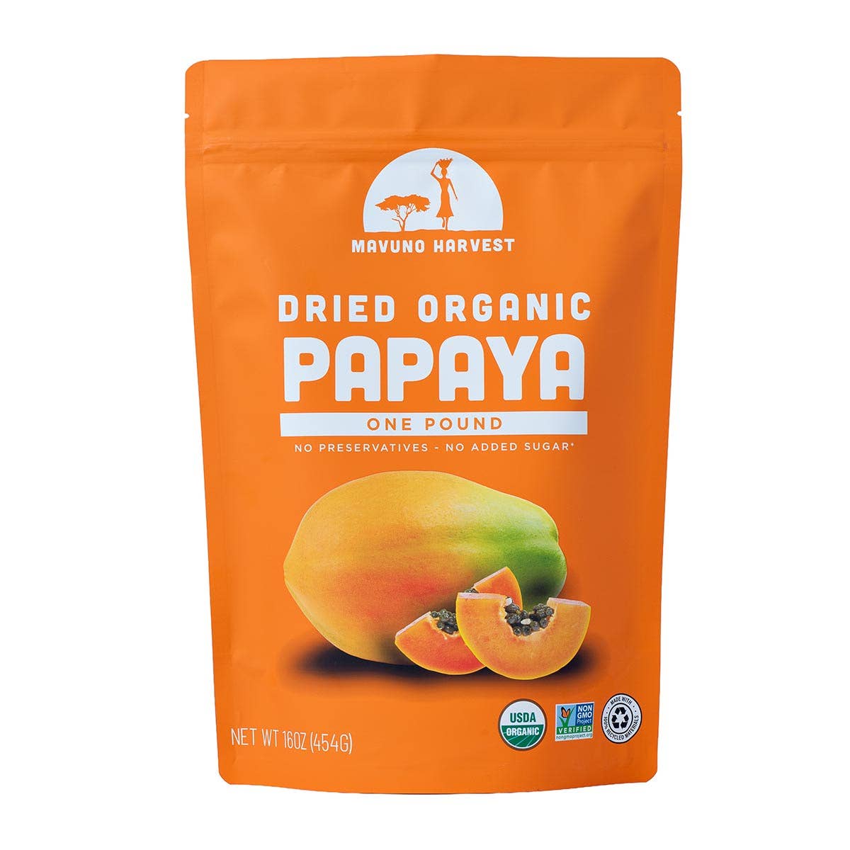 Organic Dried Papaya, 2oz