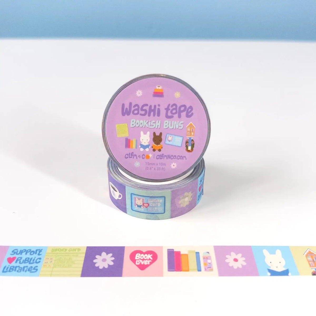 Bookish Buns Washi Tape