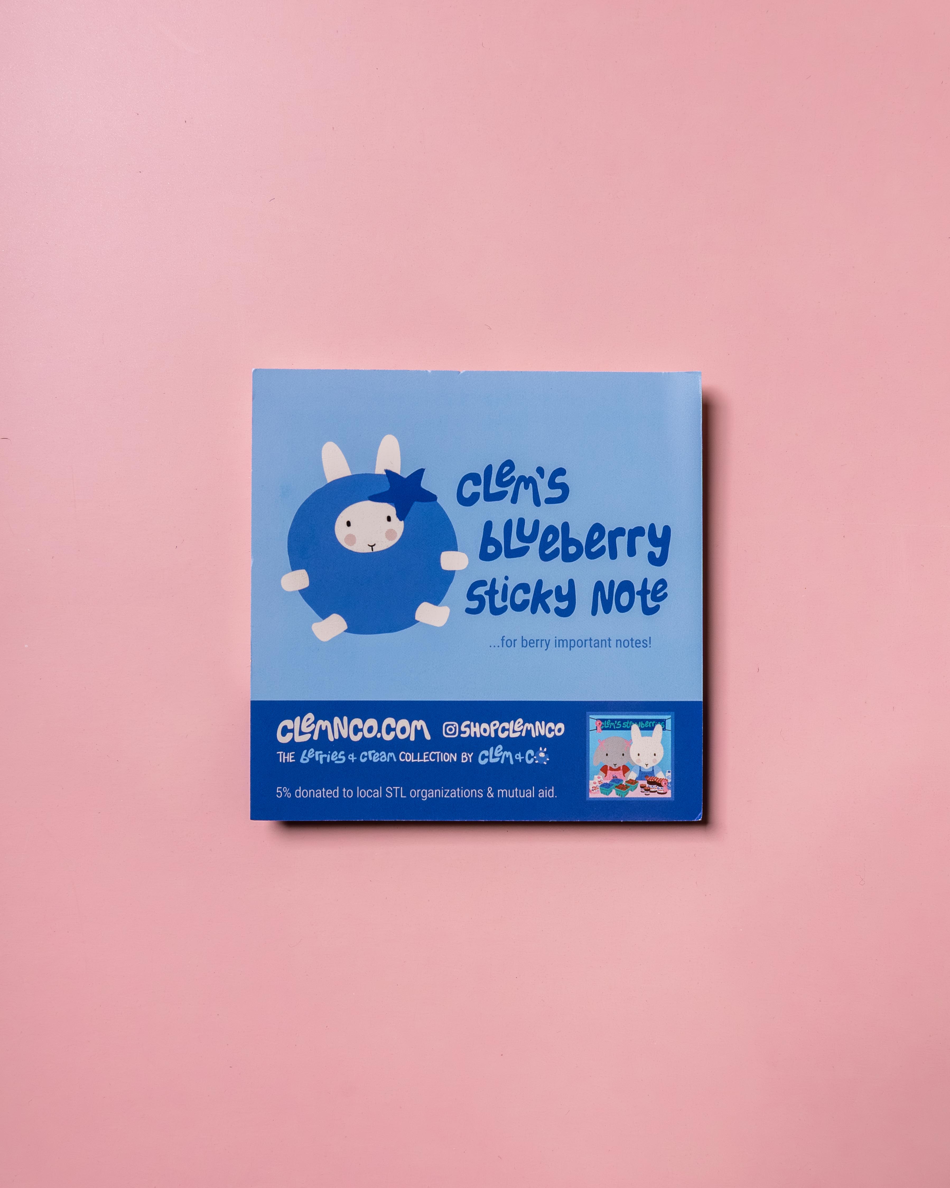 Clem's Blueberry Sticky Note