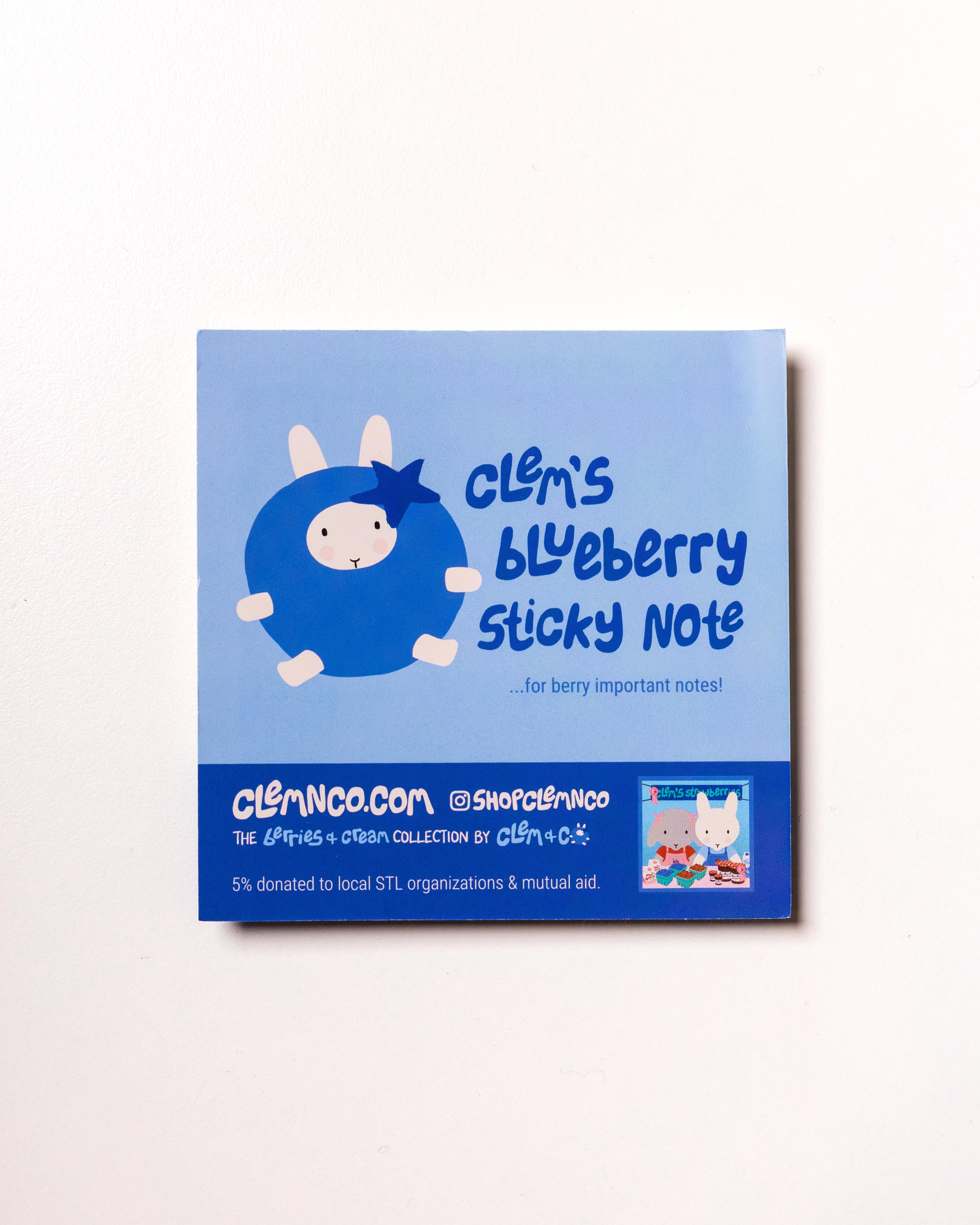 Clem's Blueberry Sticky Note