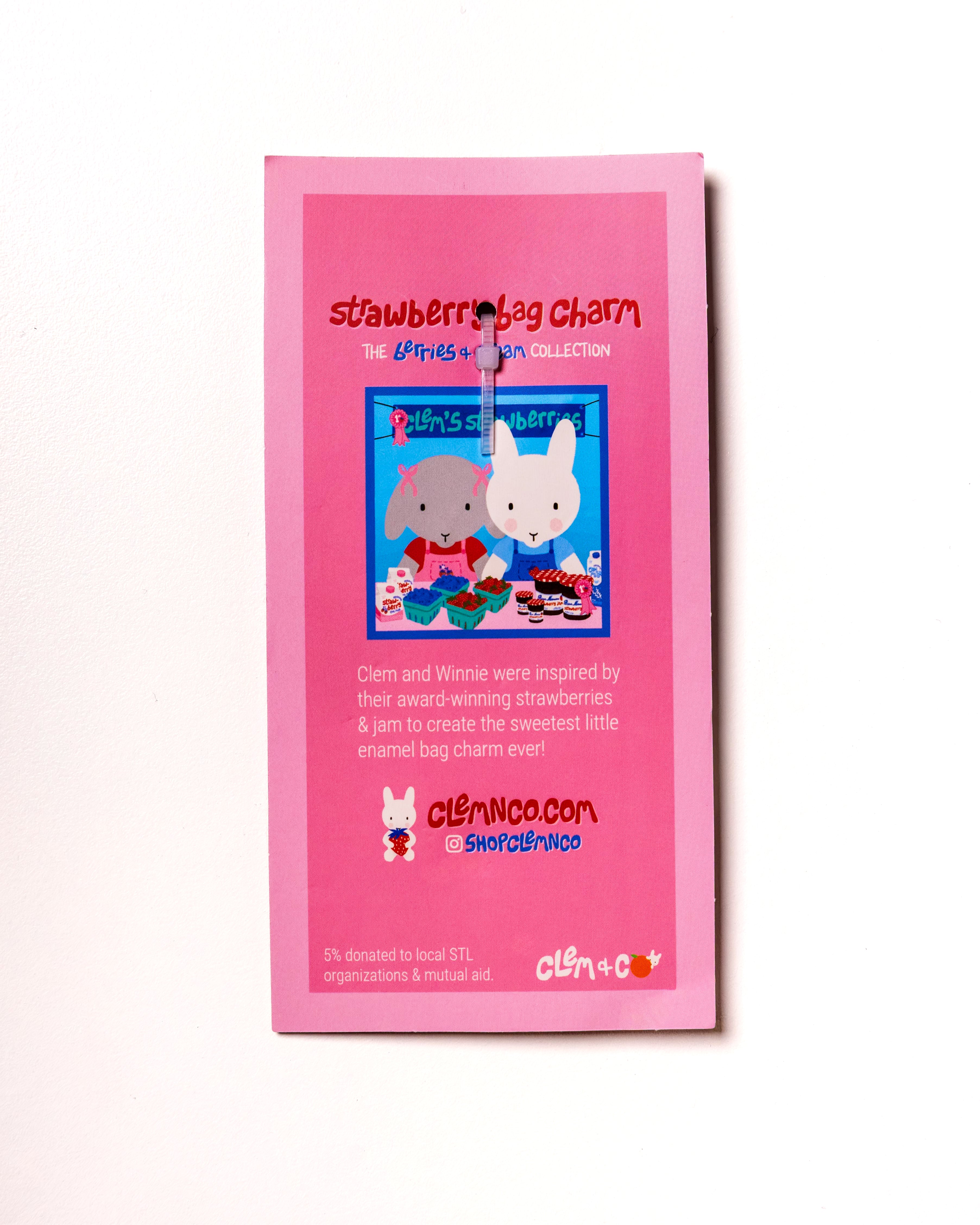 Strawberry Bag Charm