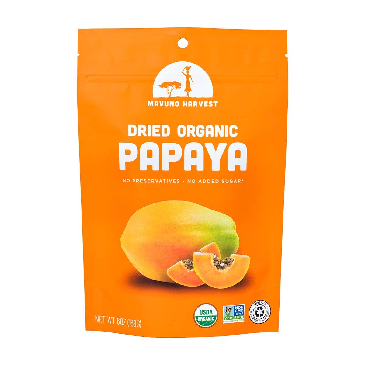 Organic Dried Papaya, 2oz