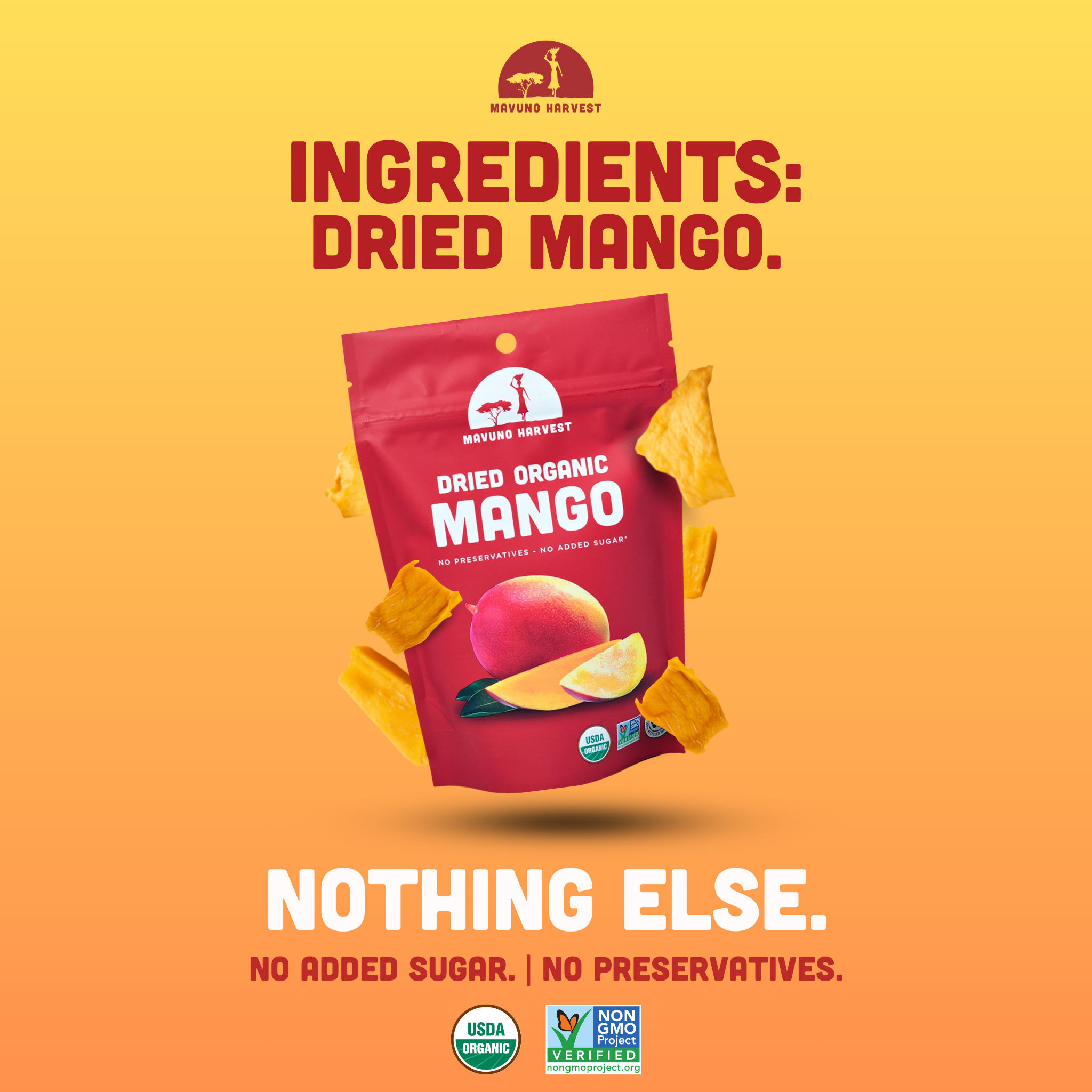 Organic Dried Mango, 2oz