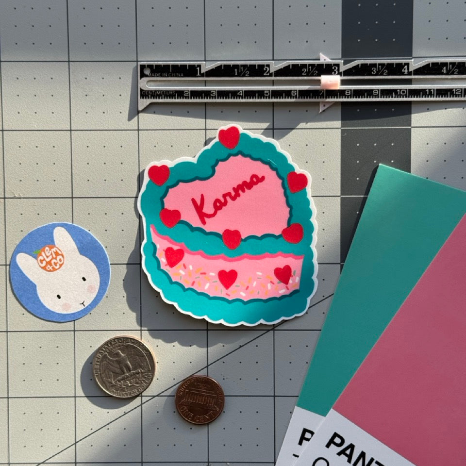 My Kink is Karma Vintage Cake Sticker