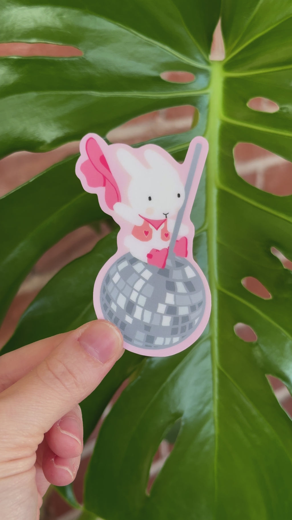Clem the Bun Disco Cowgirl Sticker