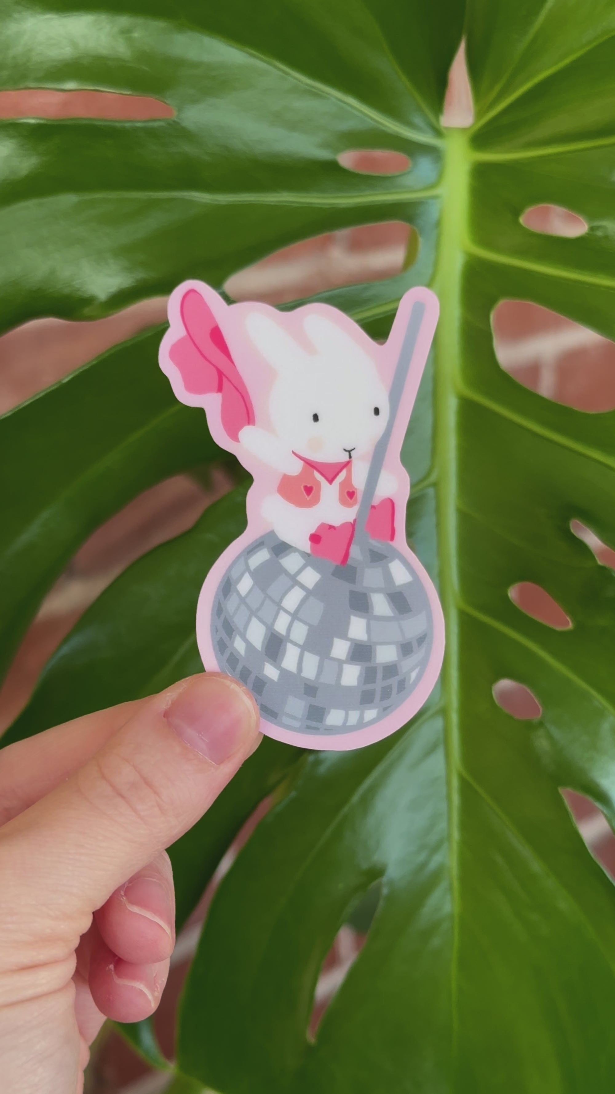 Clem the Bun Disco Cowgirl Sticker
