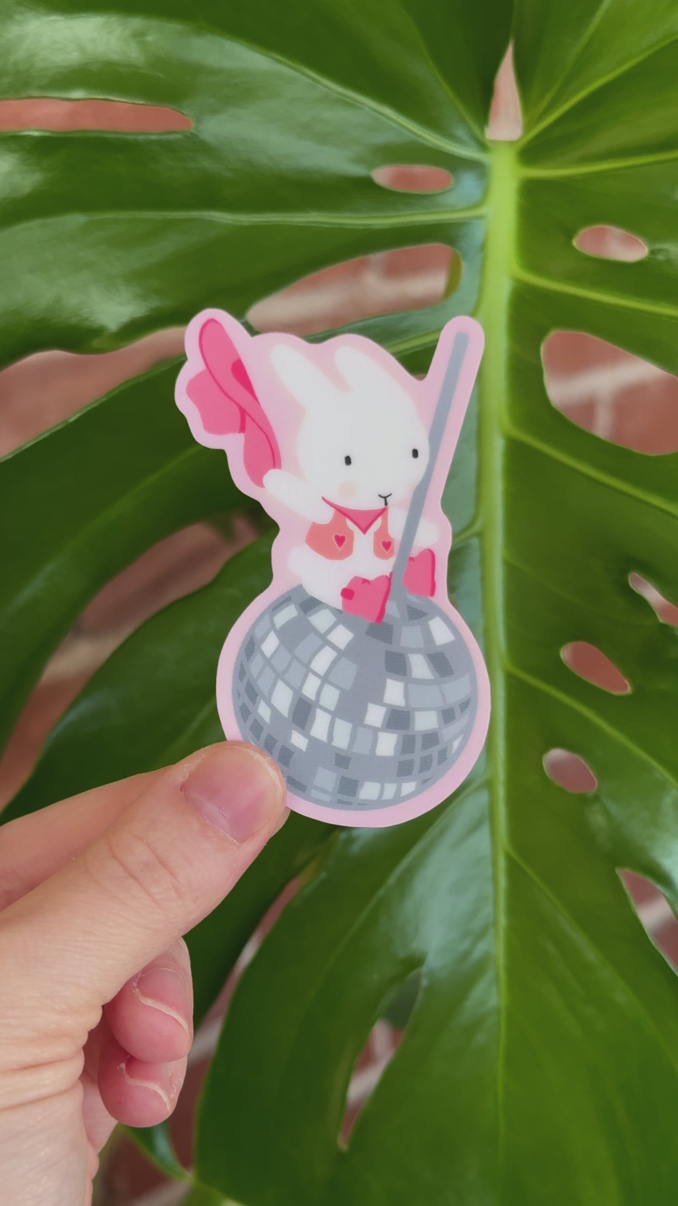 Clem the Bun Disco Cowgirl Sticker